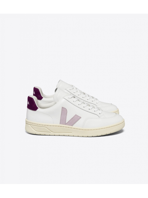 Veja V 12 Leather W´Shoe White/Parme/Mag