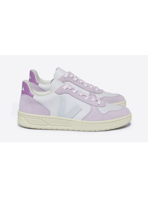 Veja V 10 Leather W´Shoe Gravel/Parme
