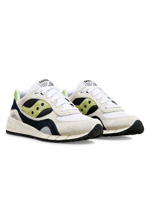 SAUCONY SHADOW 6000 SHOE WHT/GREEN