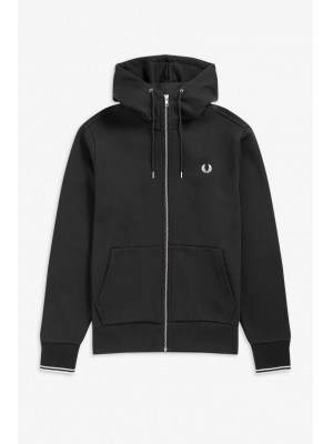 FRED PERRY HOODED ZIP THROUGH HOODED ZIP