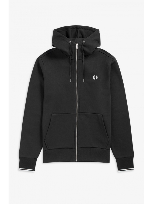 FRED PERRY HOODED ZIP THROUGH HOODED ZIP