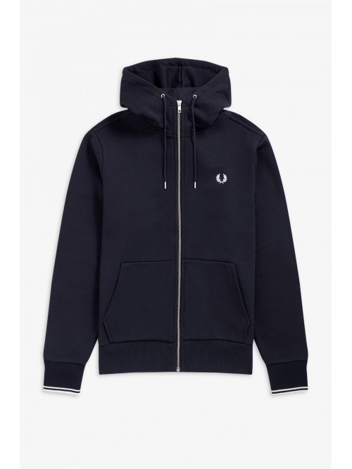 FRED PERRY HOODED ZIP THROUGH HOODED ZIP