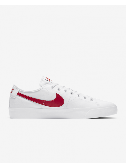 NIKE SB BLAZER COURT SHOE WHT/RED