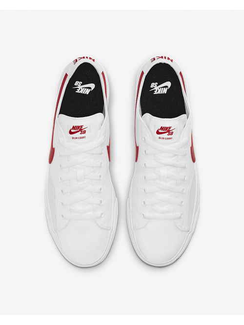 NIKE SB BLAZER COURT SHOE WHT/RED
