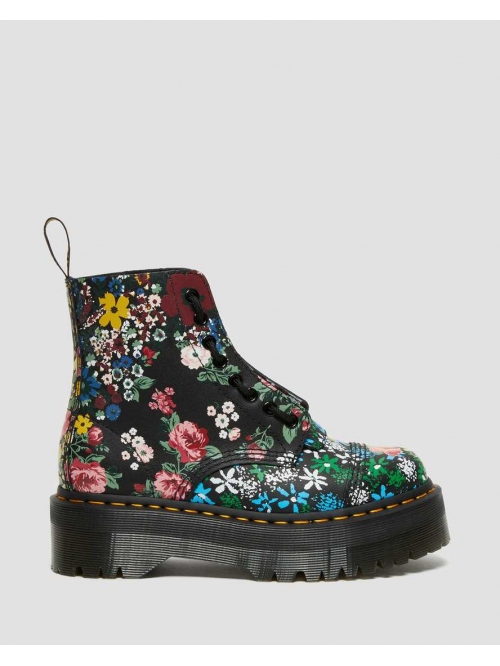 DR.MARTENS SINCLAIR BOOT BLK FLORAL