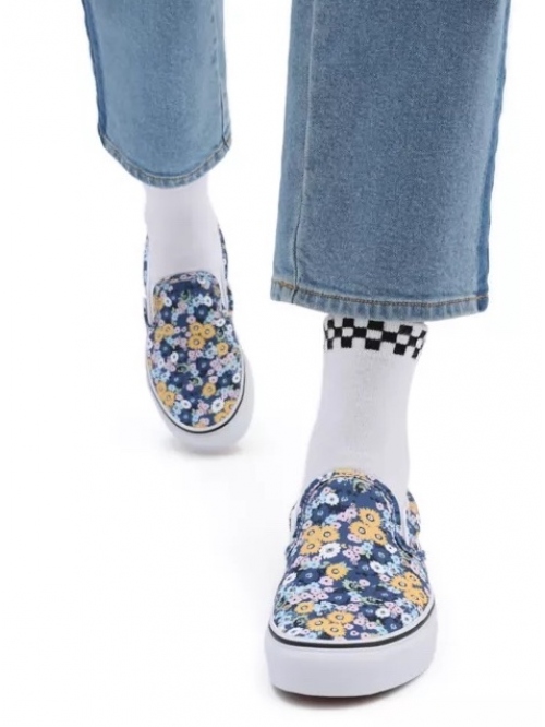 VANS CLASSIC SLIP ON FLORAL SHOE TRUENAV