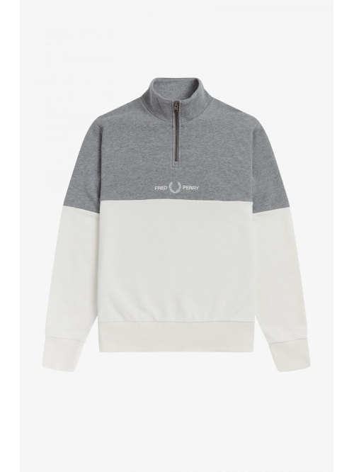 FRED PERRY COLOUR BLOCK HALF ZIP