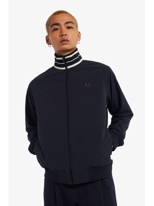 FRED PERRY STRIPED COLLAR TRACK JACKET