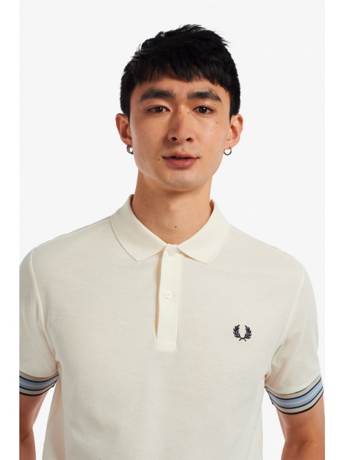 FRED PERRY STRIPED CUFF POLO SHIRT
