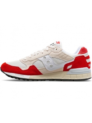 SAUCONY SHADOW 5000 SHOE WHT/RED