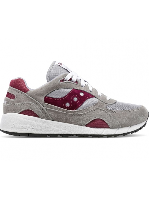 SAUCONY SHADOW 6000 SHOE GREY/RED