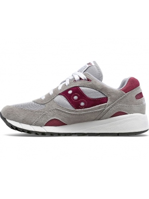 SAUCONY SHADOW 6000 SHOE GREY/RED