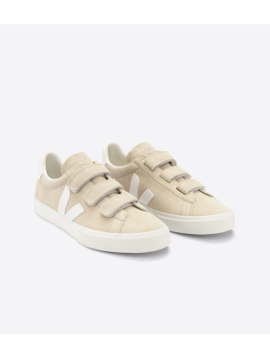 VEJA RECIFE SUEDE W`SHOE ALMOND/WHT