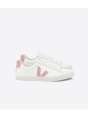 VEJA ESPLAR LEATHER  WSHOE WHT/BABE