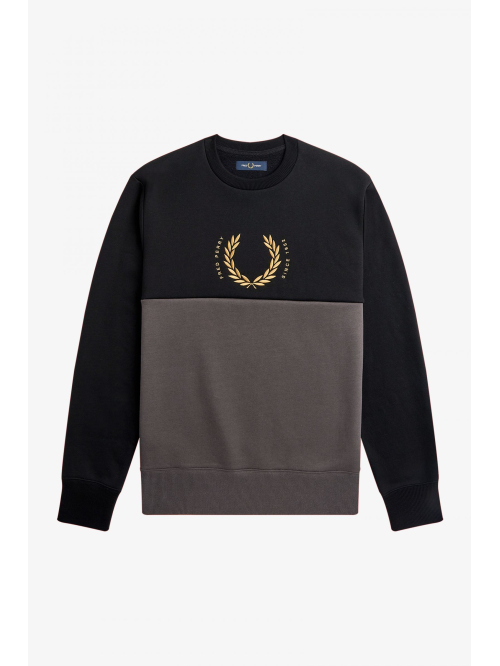 FRED PERRY CIRCLE COLOUR BLOCK SWEATSHIR