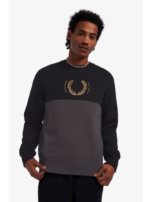 FRED PERRY CIRCLE COLOUR BLOCK SWEATSHIR