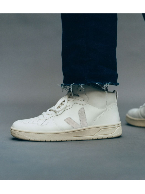 VEJA V 15 LEATHER WSHOE WHT/NATURAL