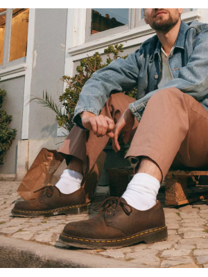 DR.MARTENS 3 EYE 1461 DKBRWN CRAZY HORSE