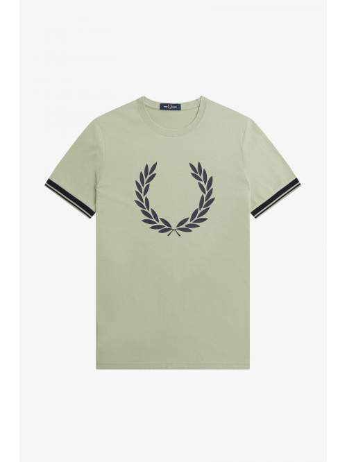 FRED PERRY PRINTED LAUREL WREATH T SHIRT