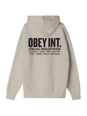 OBEY INT. VISUAL INDUSTRIES HOODED SWEAT